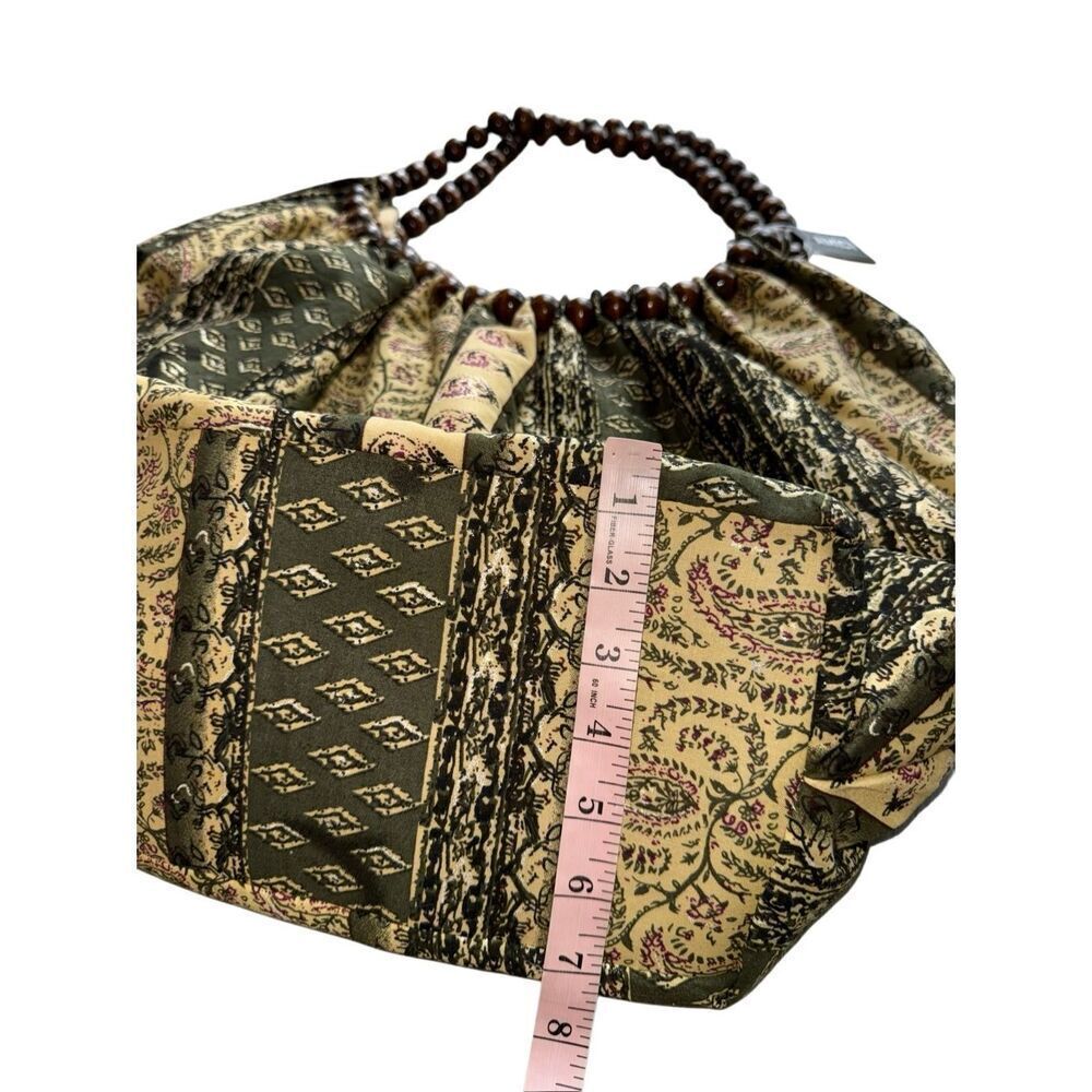 AMICI Boho Tote Bag with Wooden Bead Handles - Picture 6 of 8